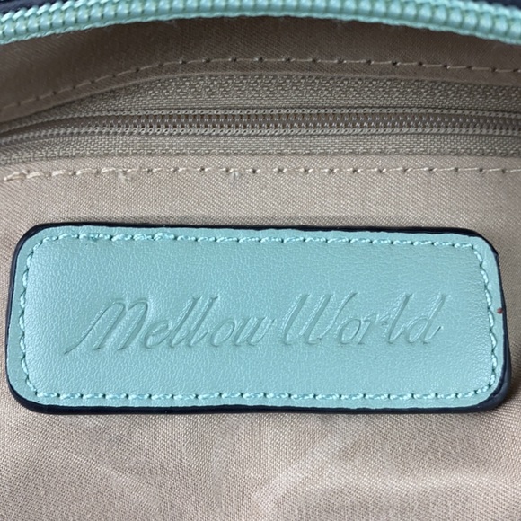 NWOT: MELLOW WORLD Blue/Green PETA-Approved VEGAN Shoulder/Crossbody Bag - Picture 14 of 17